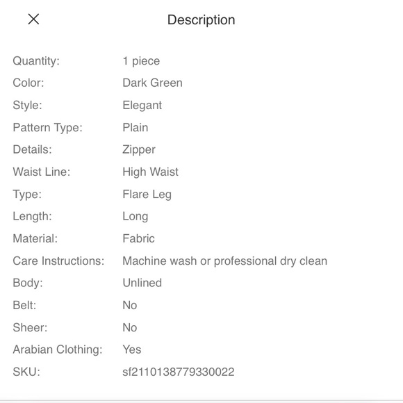 SHEIN Plus High Waist Solid Flare Leg Pants Without Belt in Green Size 0XL - Picture 2 of 14